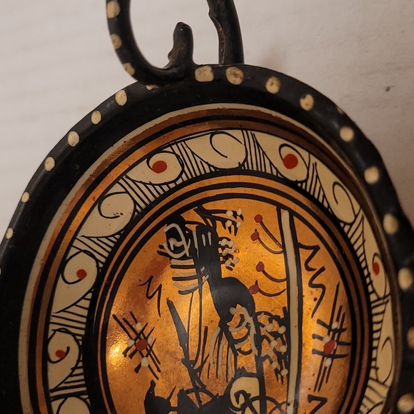 Vintage Hand Made Mini Copper Painted Dish with Handles - Picture 7 of 16